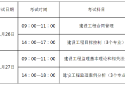 監理工程師考試時間報名監理工程師的考試時間