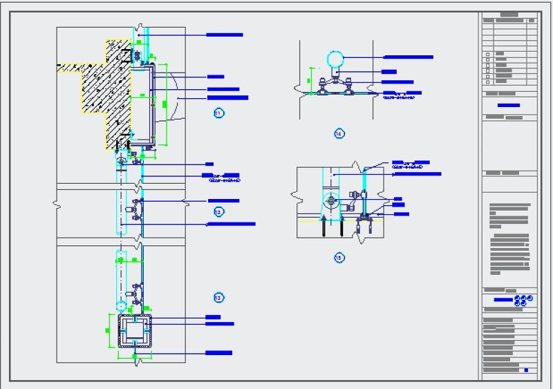 玻璃幕墻施工圖,玻璃幕墻施工圖識(shí)圖  第1張